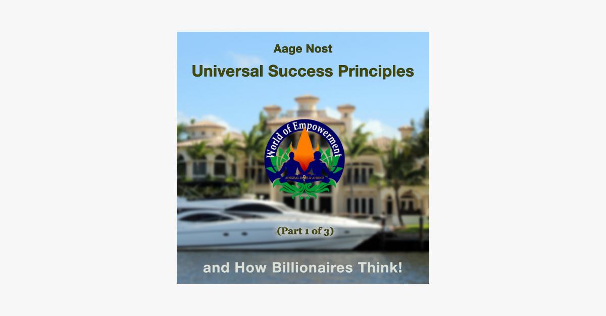 Aage Nost: Universal Success Principles And How Billionaires Think (Part 1 of 2)